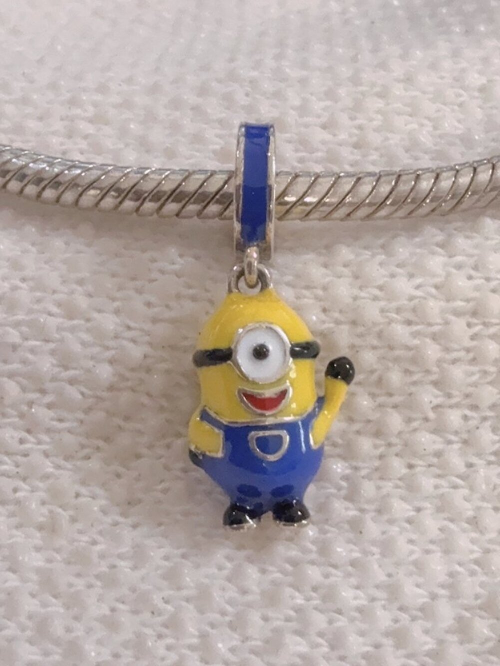 Stuart Minion Charm Silver Charm Fit Pandora Bracelet Pendant